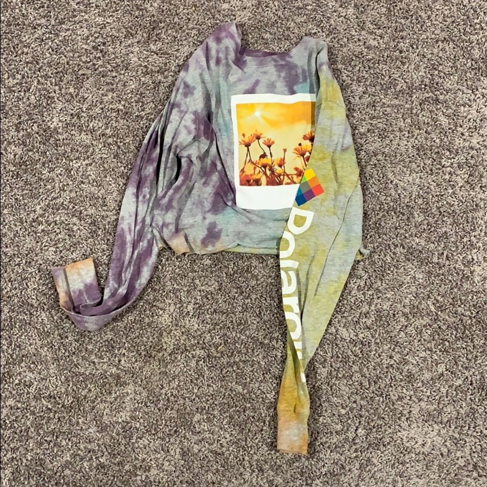 Polaroid the died crop too long sleeve